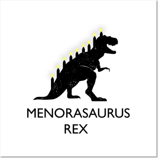 Menorasaurus Rex Funny Hanukkah Joke Posters and Art